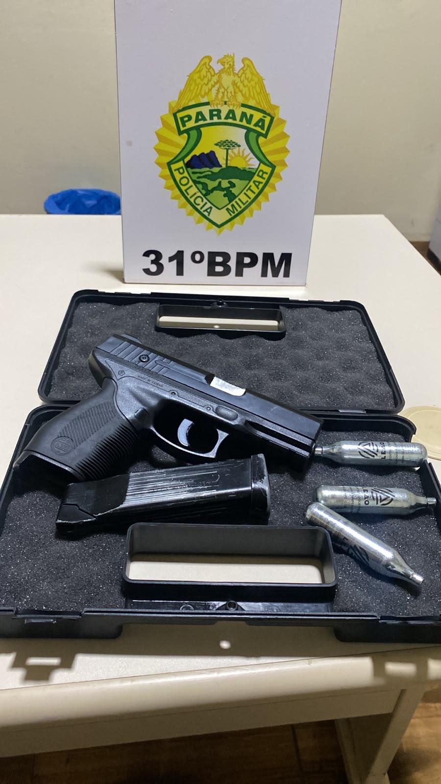 Arma de airsoft é apreendida após ameaça entre familiares em Terra Roxa