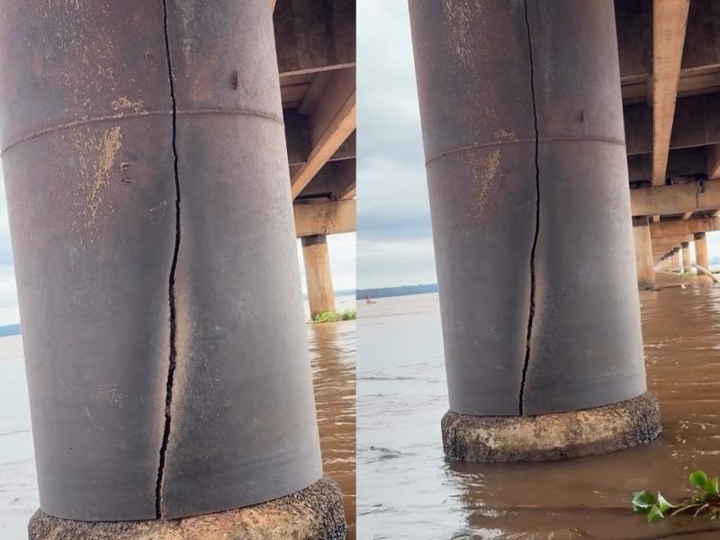 Parece uma rachadura, mas não é: Via Campo esclarece vídeo de pilar da Ponte Ayrton Senna