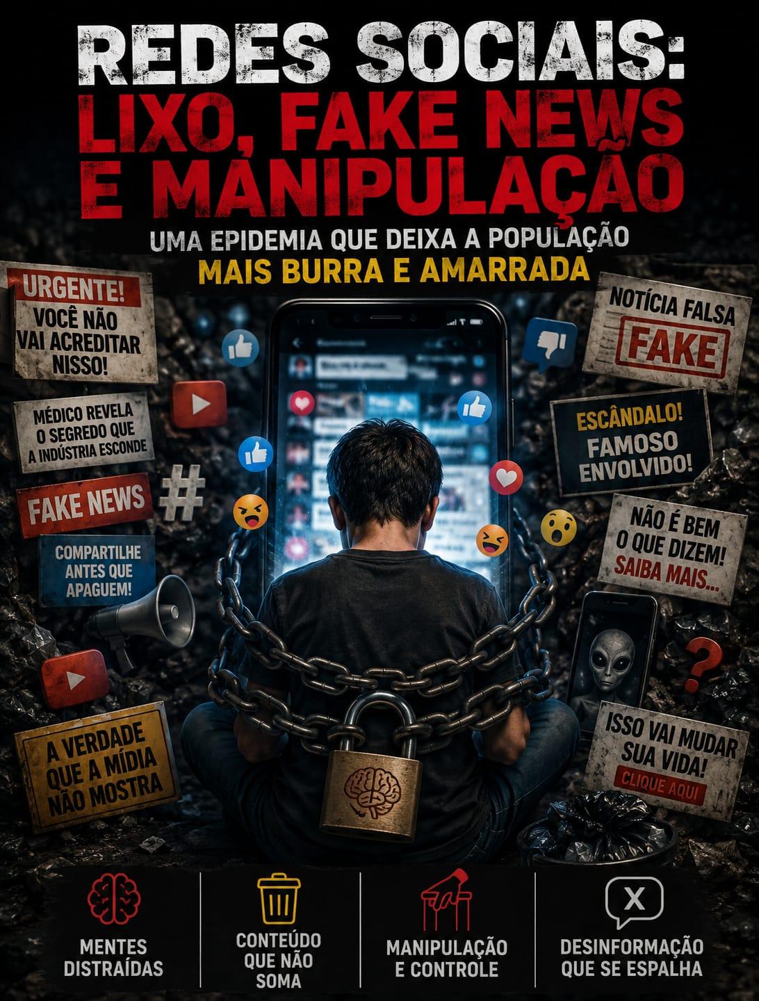 Redes sociais estão deixando a sociedade mais desinformada e presa ao lixo digital