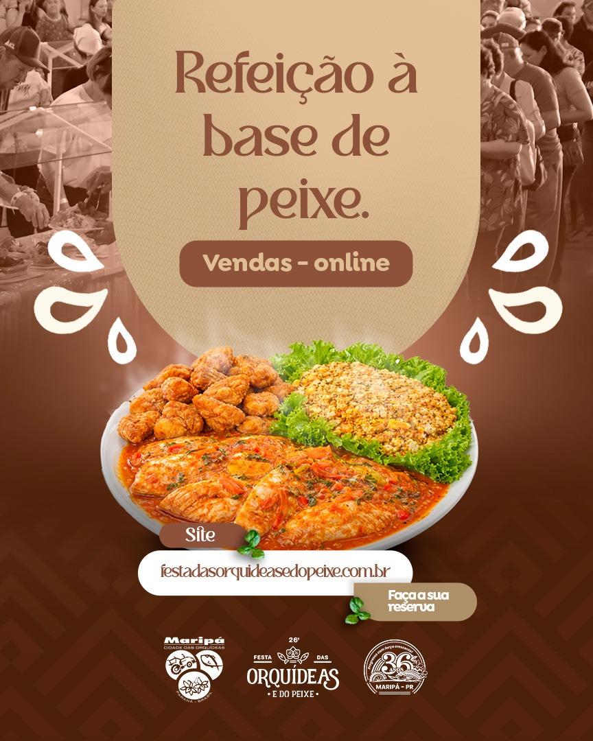 Vendas das refeições à base de peixe são liberadas para a 26ª Festa das Orquídeas e do Peixe de Maripá