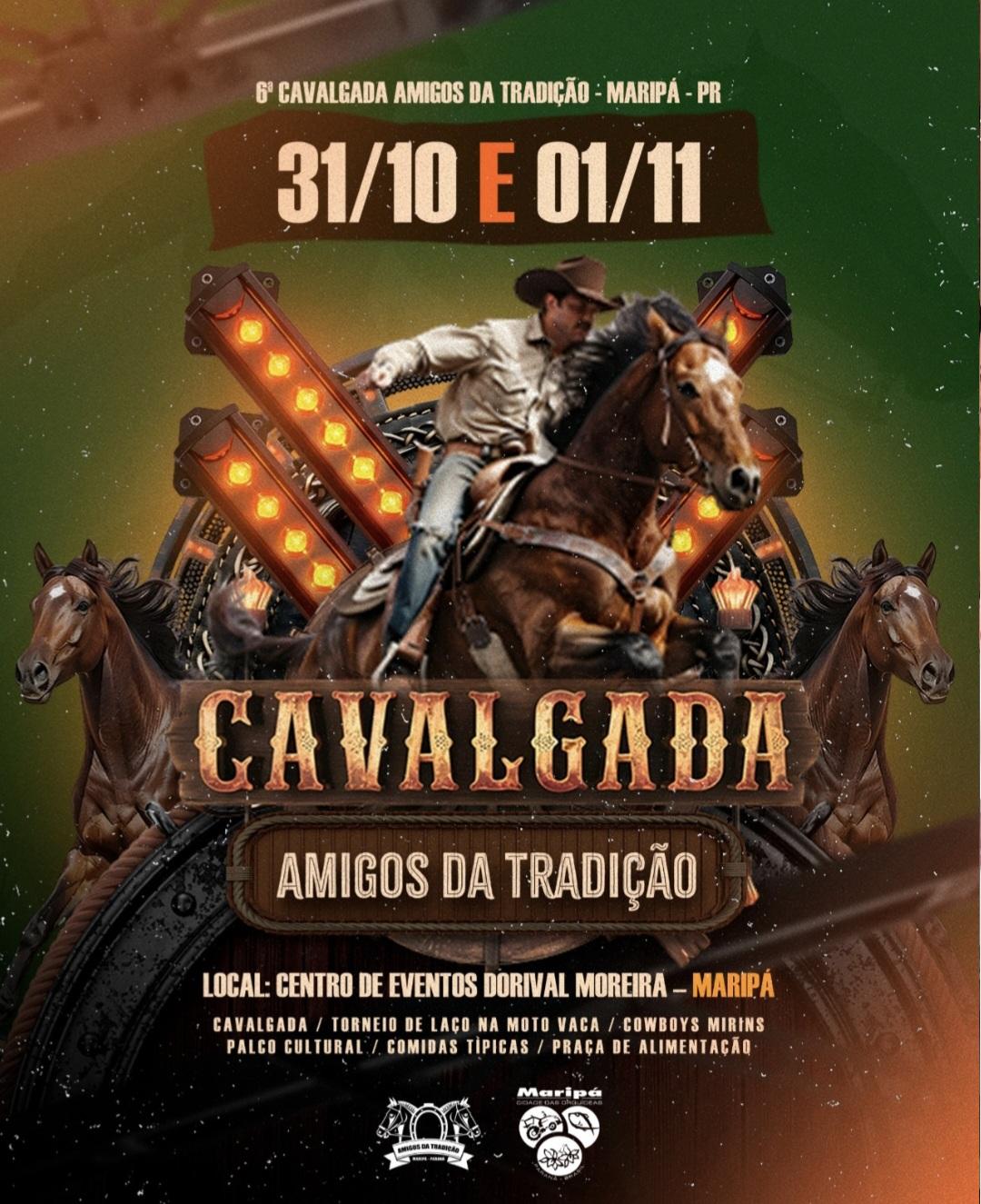 Maripá receberá a 6ª Cavalgada Amigos da Tradição nos dias 31 de outubro e 1º de novembro