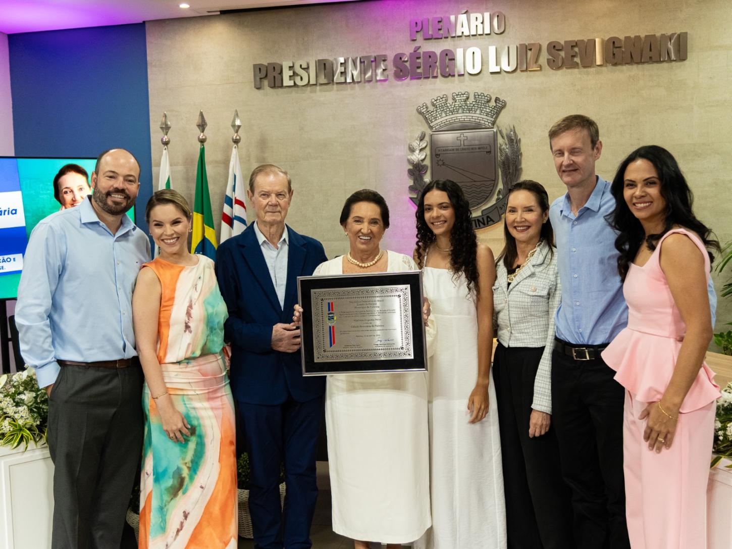 Marlene Augusta Neiss recebe Título de Cidadã Honorária de Palotina