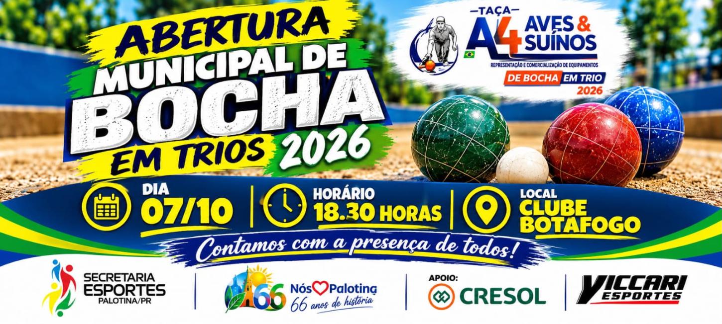 Palotina abre hoje Campeonato Municipal de Bocha em Trios