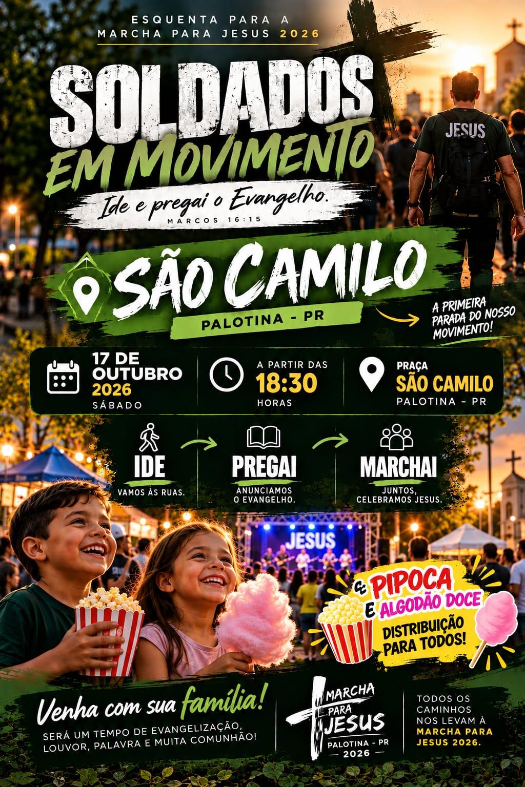 Palotina recebe evento preparatório para a Marcha para Jesus 2026