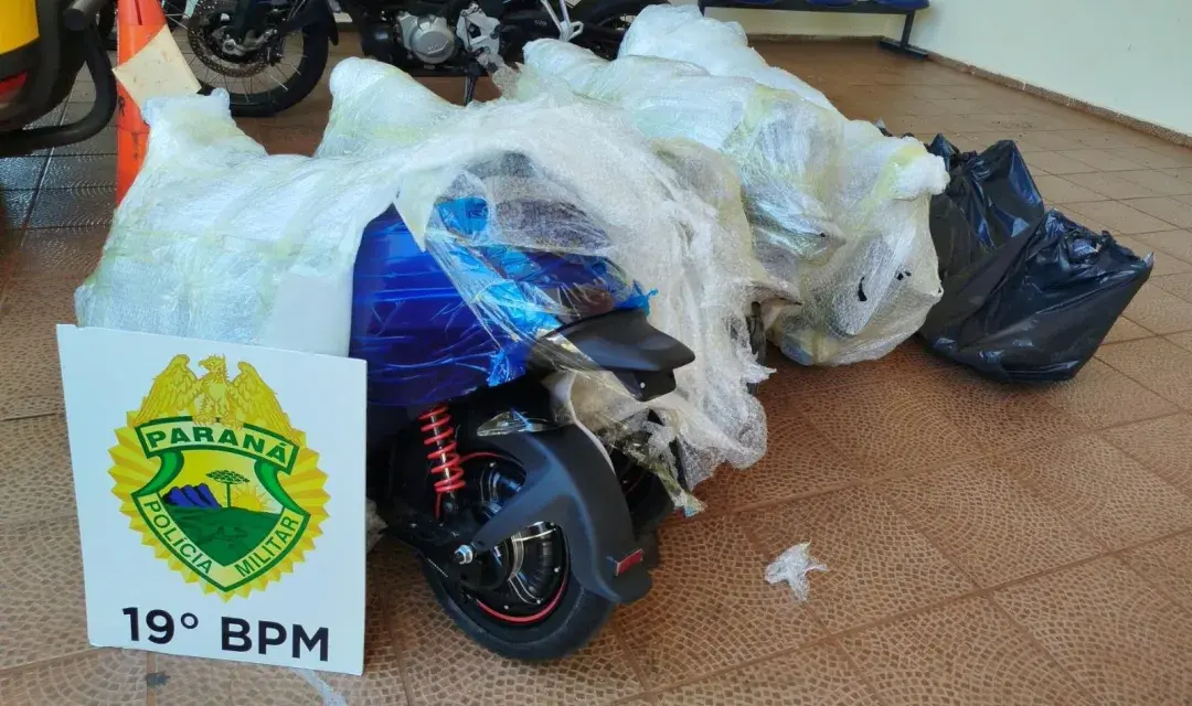 Polícia apreende quatro bicicletas elétricas trazidas do Paraguai em Guaíra