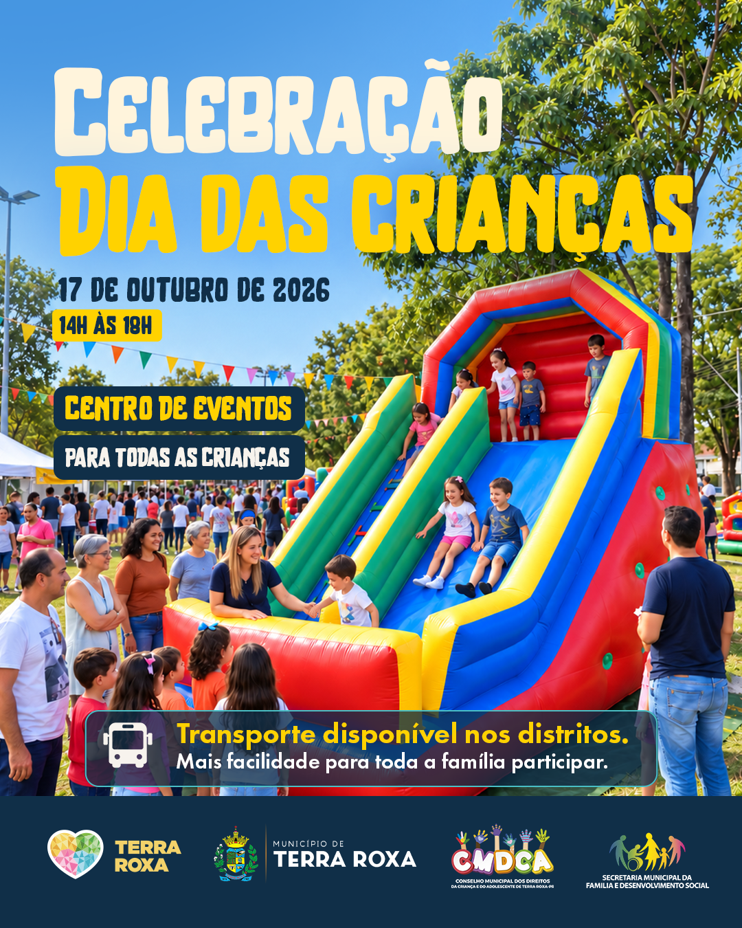 Terra Roxa promove tarde de lazer e diversão para as crianças no dia 17 de outubro