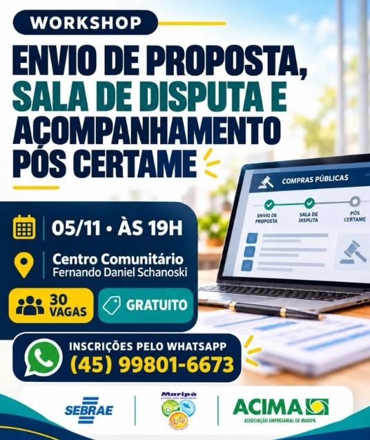 Workshop gratuito ensina, na prática, como participar de processos licitatórios