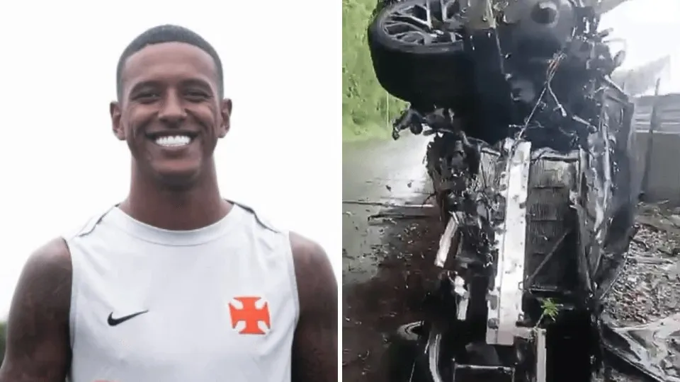 Zagueiro do Vasco Robert Renan sofre acidente de carro no Rio de Janeiro