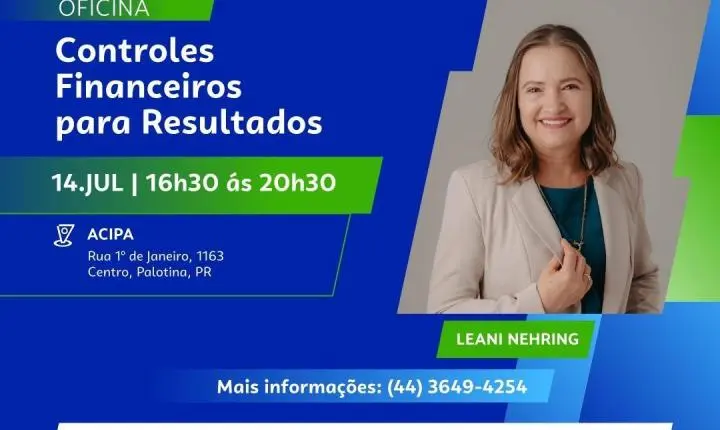 ACIPA promove oficina gratuita de Gestão Financeira para fortalecer empresas