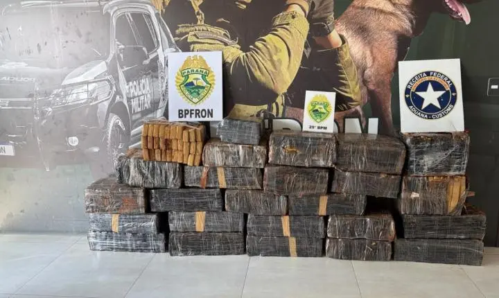 BPFRON apreende quase 3 toneladas de drogas em ações em Francisco Alves e Umuarama