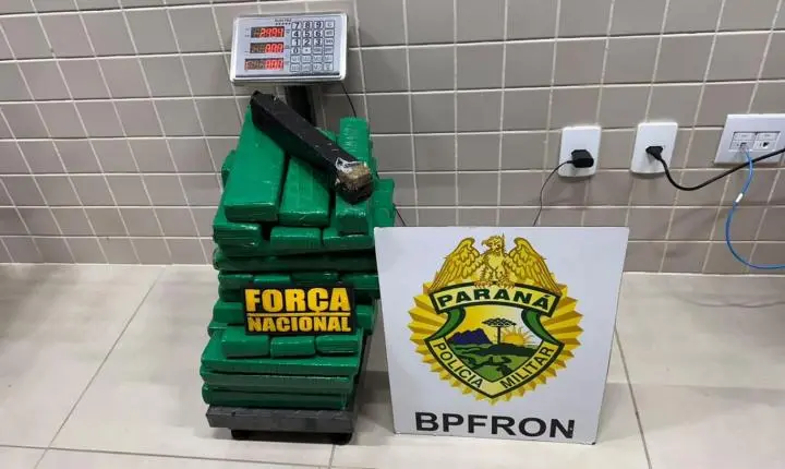 BPFRON, PRF e Força Nacional apreendem drogas na Ponte Ayrton Senna