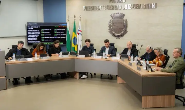 Câmara de Palotina aprova projetos voltados à gestão pública, assistência social, saúde, proteção animal e desenvolvimento comunitário