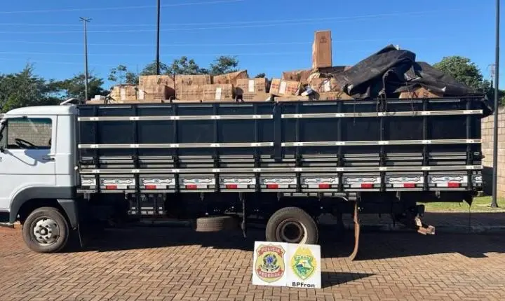 Caminhão carregado com cigarros é apreendido no interior de Mercedes