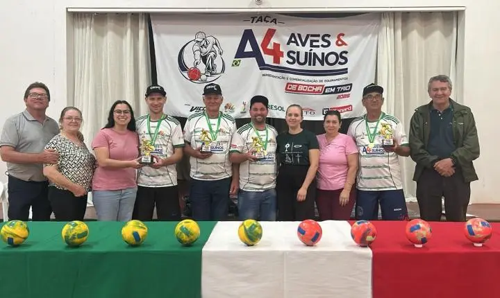 Centro Cultural Italiano conquista título do Municipal de Bocha em Trios em Palotina
