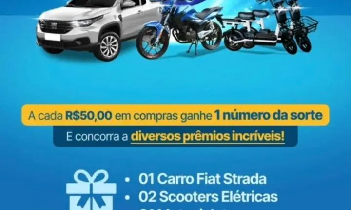 Comprar em Maripá pode render carro, motos e scooters elétricas