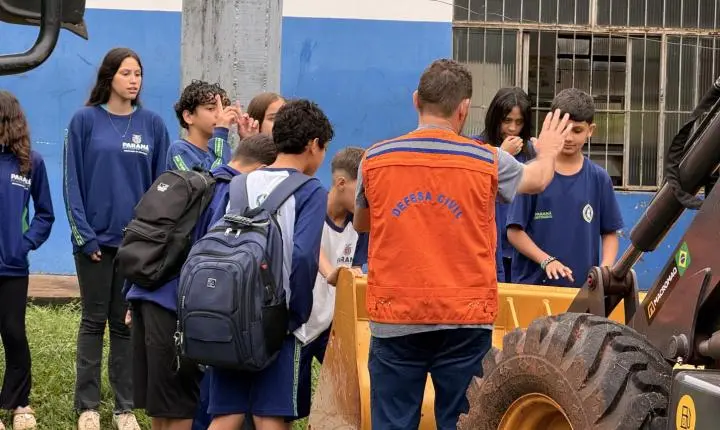 Defesa Civil leva orientações sobre riscos climáticos a estudantes de Terra Roxa