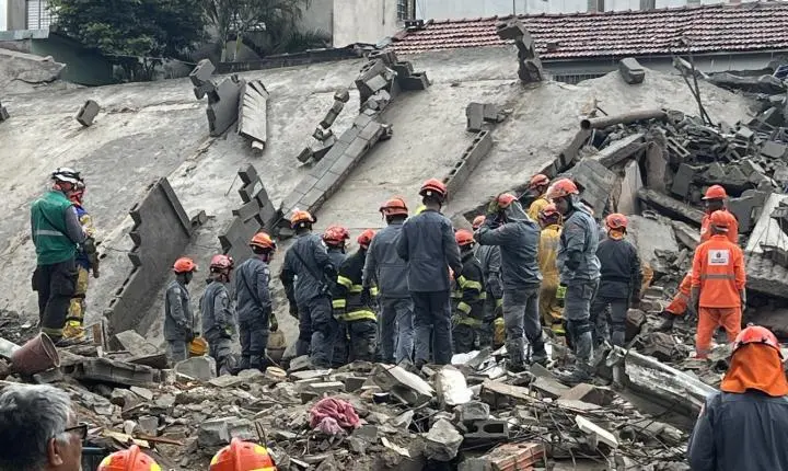 Desabamento de prédio deixa dois mortos na Penha, em São Paulo