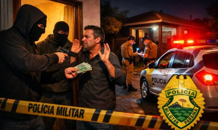 Dupla armada invade residência e rouba dinheiro em Terra Roxa
