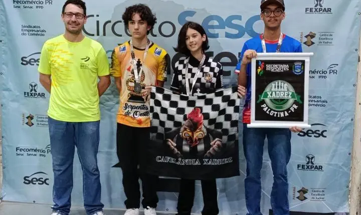 Enxadristas de Palotina conquistam três medalhas em etapa regional do Circuito Sesc