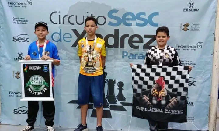 Enxadristas de Palotina conquistam três medalhas em etapa regional do Circuito Sesc