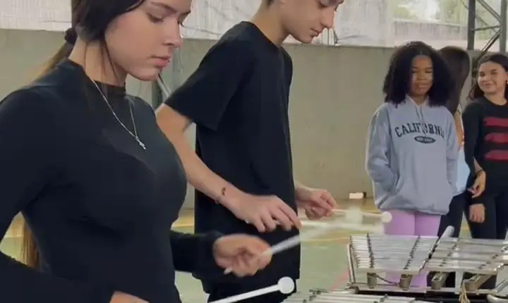 FAMMA leva música ao Colégio Pio XII e abre inscrições para novos integrantes em Maripá