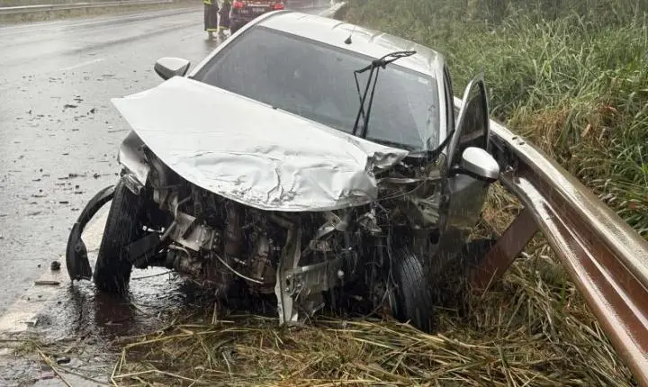 Homem fica ferido em grave acidente na BR-163 entre Mercedes e Bela Vista - Guaíra