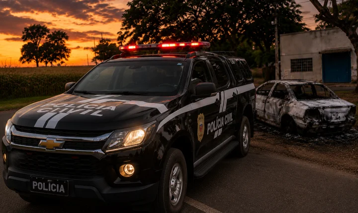 Jovem é morto em ataque a tiros em conveniência de Terra Roxa; carro incendiado pode ter ligação com o crime