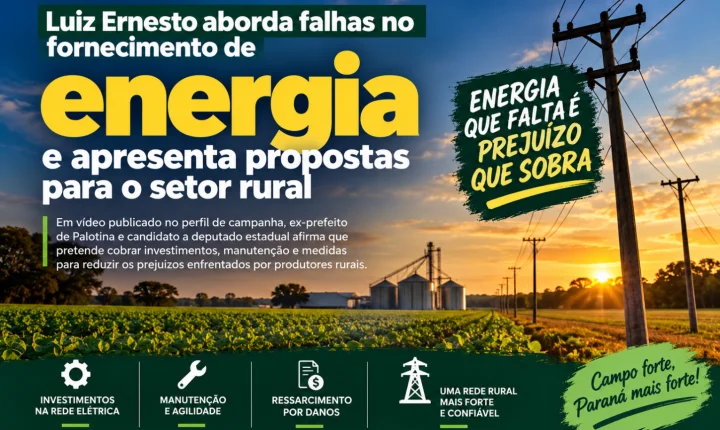 Luiz Ernesto aborda falhas no fornecimento de energia e apresenta propostas para o setor rural