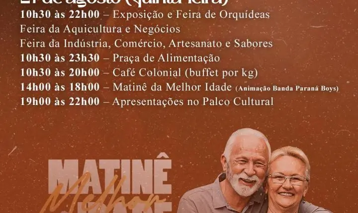 Maripá divulga programação oficial da 26ª Festa das Orquídeas e do Peixe