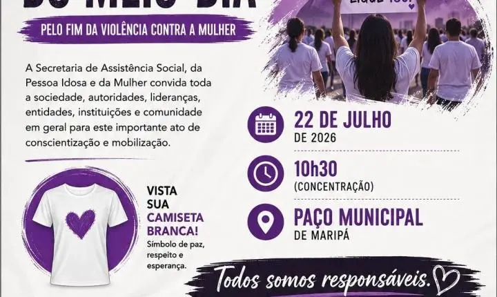 Maripá promove Caminhada do Meio-Dia pelo fim da violência contra a mulher