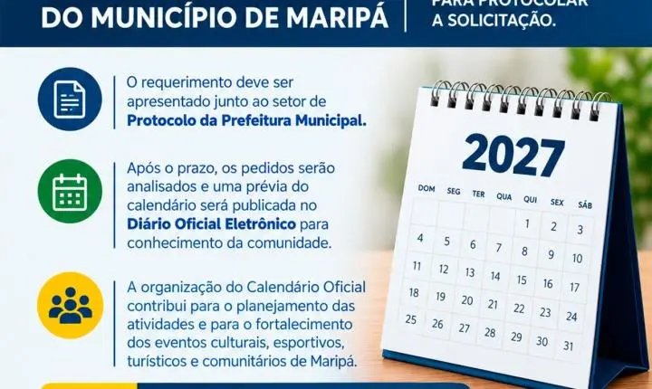Maripá recebe solicitações para inclusão de eventos no Calendário Oficial de 2027
