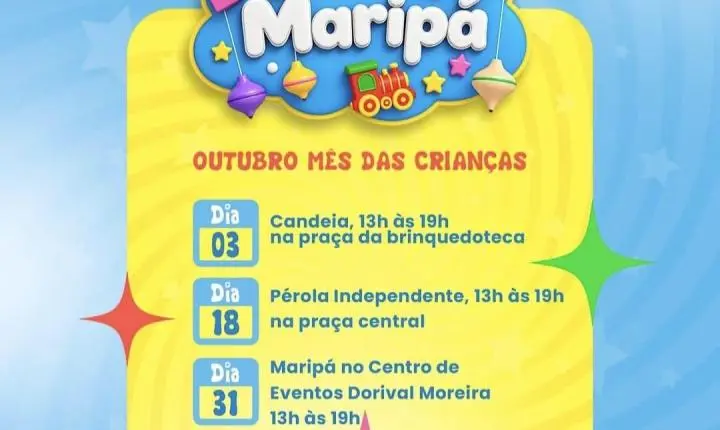Maripá terá programação especial para as crianças durante o mês de outubro
