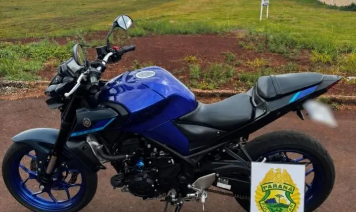 Motocicleta é apreendida em Palotina após condutor ser flagrado sem habilitação e com diversas irregularidades