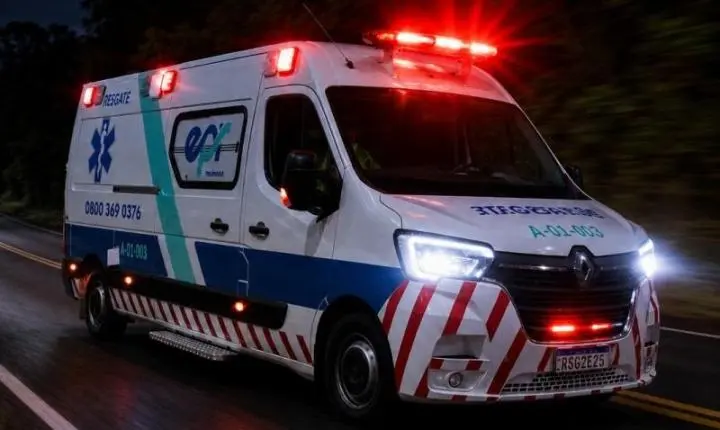 Motociclista fica ferido em acidente na BR-272 em Guaíra