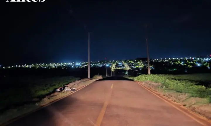 Município implanta iluminação pública em via que liga a Cohapar ao Parque Industrial
