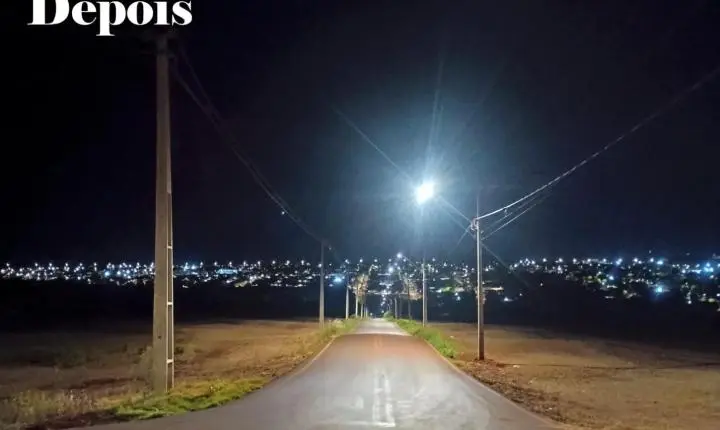 Município implanta iluminação pública em via que liga a Cohapar ao Parque Industrial