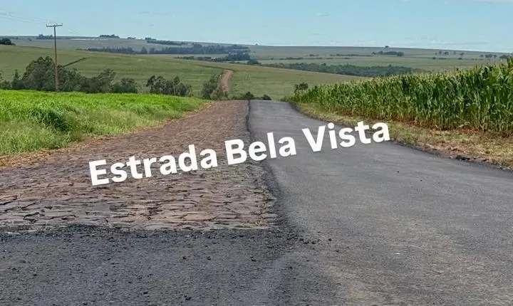 Nova etapa de pavimentação avança na Estrada Bela Vista em Terra Roxa