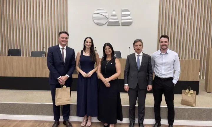 OAB Palotina recebe presidente da OAB Paraná para palestra sobre ativismo jurídico do STF