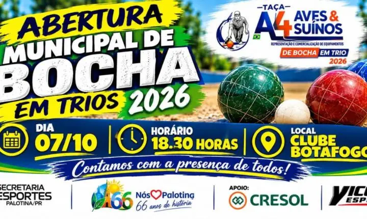 Palotina abre hoje Campeonato Municipal de Bocha em Trios