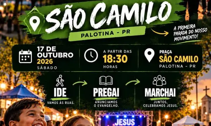 Palotina recebe evento preparatório para a Marcha para Jesus 2026