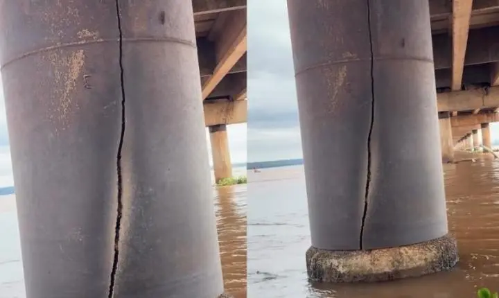 Parece uma rachadura, mas não é: Via Campo esclarece vídeo de pilar da Ponte Ayrton Senna