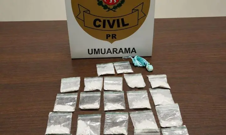 PCPR prende homem em flagrante por tráfico de drogas e apreende veículo no Jardim Topázio em Umuarama