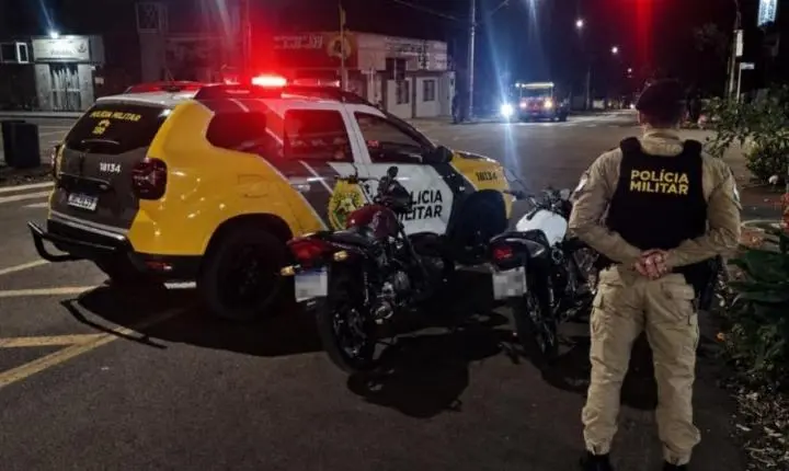 PM apreende duas motocicletas com irregularidades durante patrulhamento em Palotina