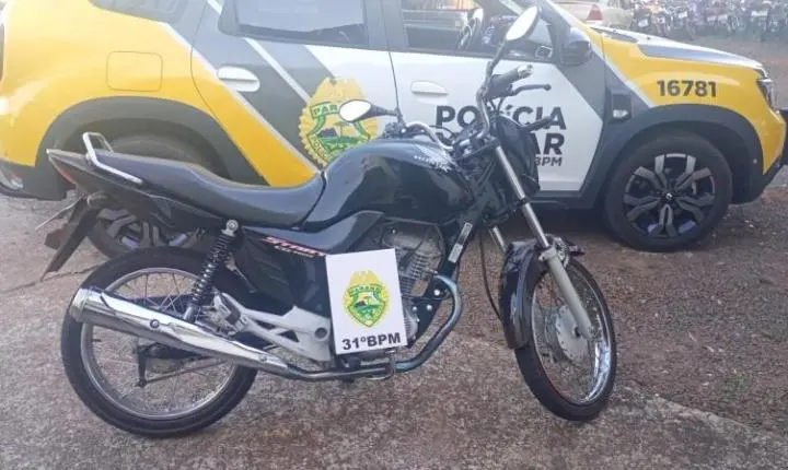 PM apreende duas motos por irregularidades em menos de uma hora em Terra Roxa