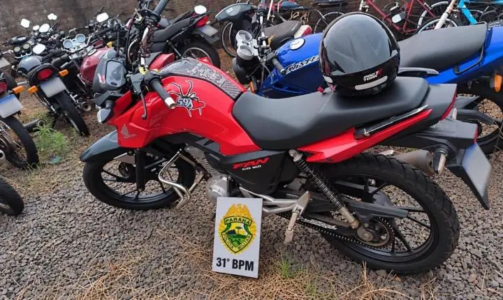 Polícia Militar apreende motocicleta após flagrar condutor sem habilitação em Palotina