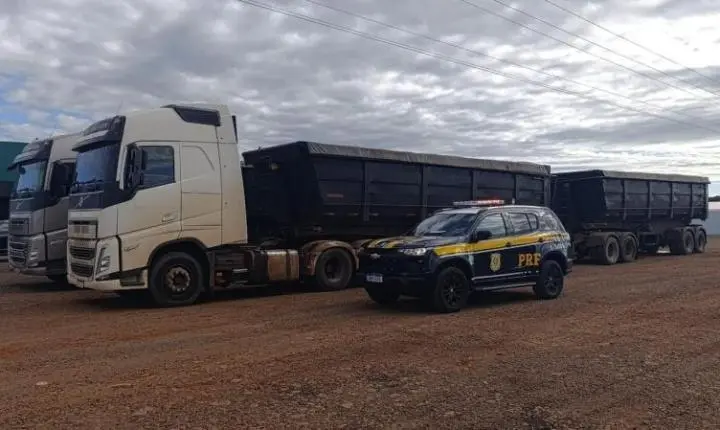 PRF flagra carretas com quase 70 toneladas de excesso de peso na BR-163 em Quatro Pontes