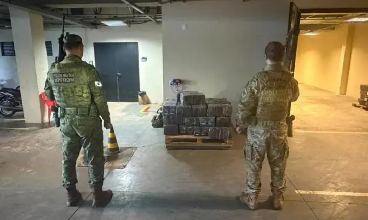 Quase meia tonelada de maconha é apreendida em Guaíra