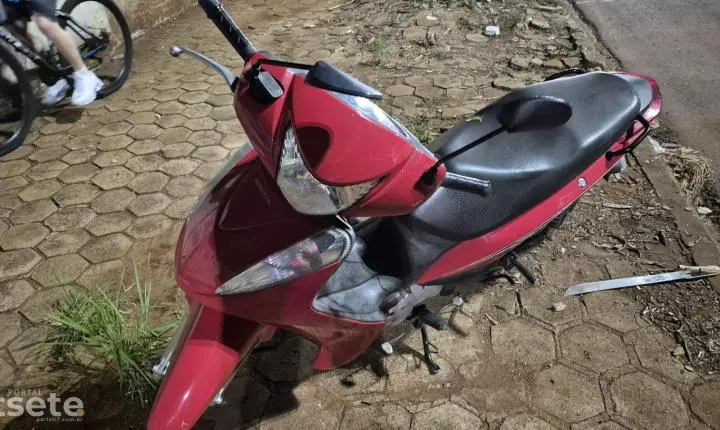 Queda de moto é registrada na noite desta quinta-feira em Palotina
