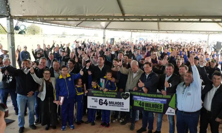 Ratinho Junior destina R$ 40 milhões para estradas rurais, infraestrutura e escolas de Guaíra