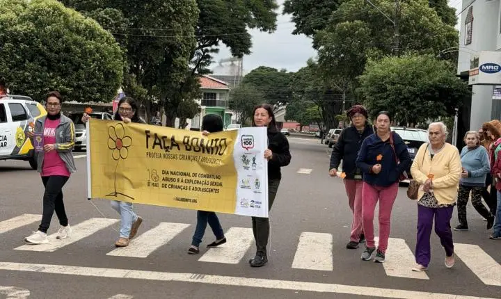 Terra Roxa realiza caminhada do Maio Laranja em combate ao abuso e exploração sexual infantil